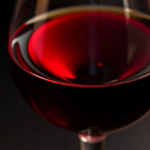 A glass of house red wine, showcasing its deep ruby color